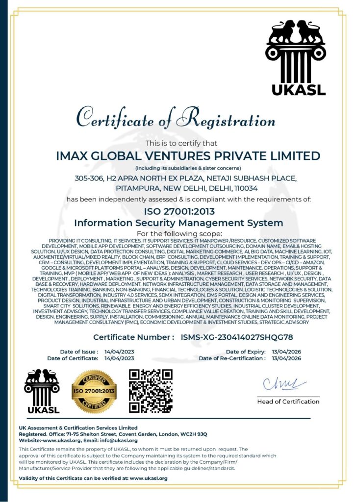 IMAX GLOBAL VENTURES PRIVATE LIMITED 27001